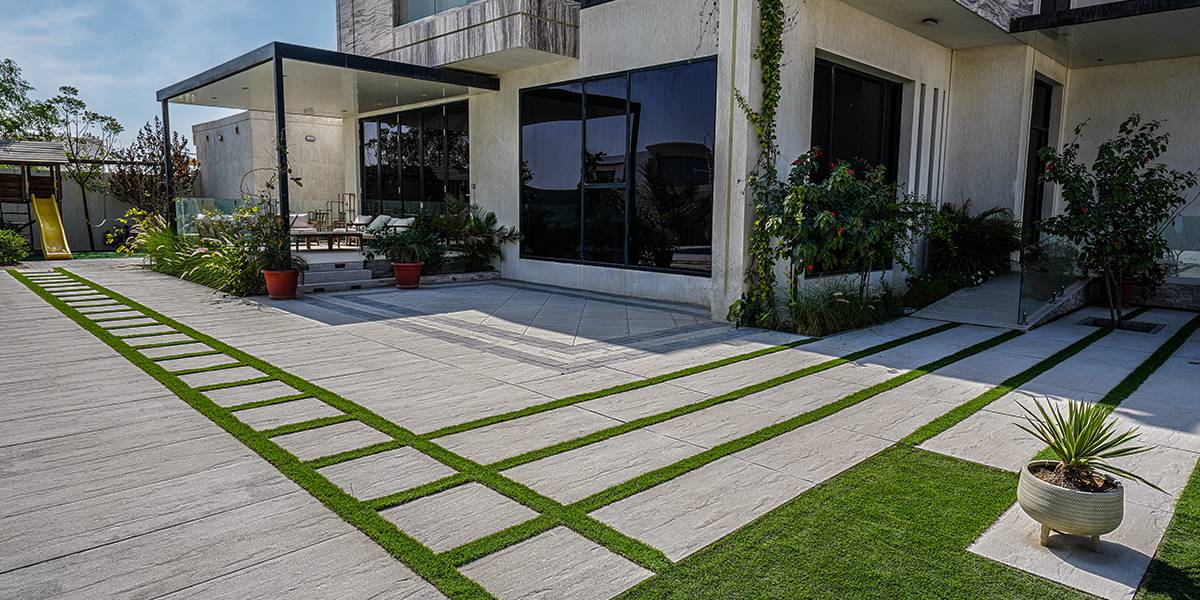 Premium paver installation in a Dubai outdoor space